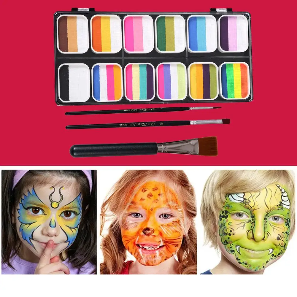 12 Grid Rainbow Bar Palette Body Painting Pigment Washable Christmas Makeup Paste makeup tools Paint Halloween and Stage F7A0
12 Grid Rainbow Bar Palette Body Painting Pigment Washable Christmas Makeup Paste makeup tools Paint Halloween and Stage F7A0
