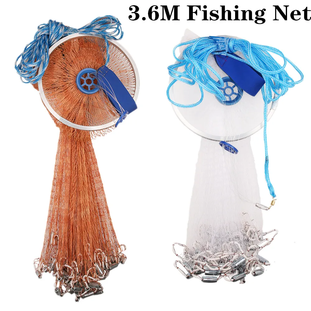 3.6M Hand Cast Net With sinker Cast Net Fishing Network USA Style Outdoor Throw Catch Fishing Net Tool Gill Net
3.6M Hand Cast Net With sinker Cast Net Fishing Network USA Style Outdoor Throw Catch Fishing Net Tool Gill Net