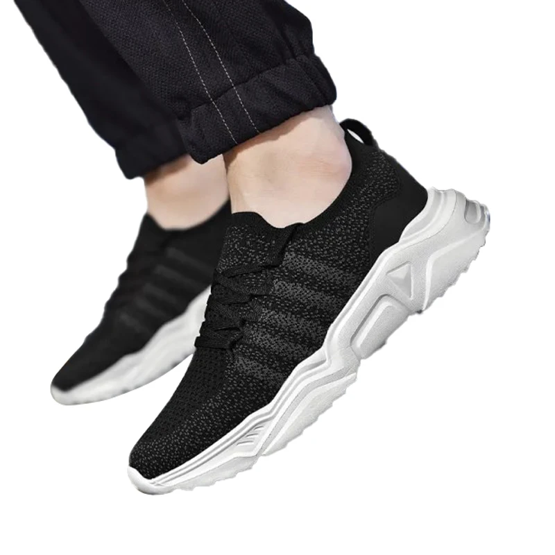 Benboy New Design Fashion Black Knitting Breathable Campus Running Sports Shoes For Men
Benboy New Design Fashion Black Knitting Breathable Campus Running Sports Shoes For Men