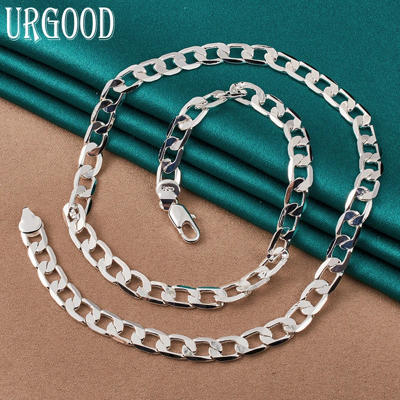 925 Sterling Silver 16/18/20/22/24 Inches 8mm Charm Side Chain Necklace For Women Men Party Engagement Wedding Fashion Jewelry
925 Sterling Silver 16/18/20/22/24 Inches 8mm Charm Side Chain Necklace For Women Men Party Engagement Wedding Fashion Jewelry