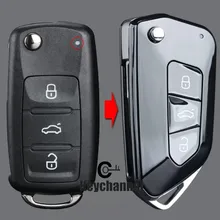 3 Button Car Key Shell Modified Flip Folding Key Case Golf 8 Style Casing for Golf Tiguan Polo Jetta Skoda Seat 5K0837202 202AD
