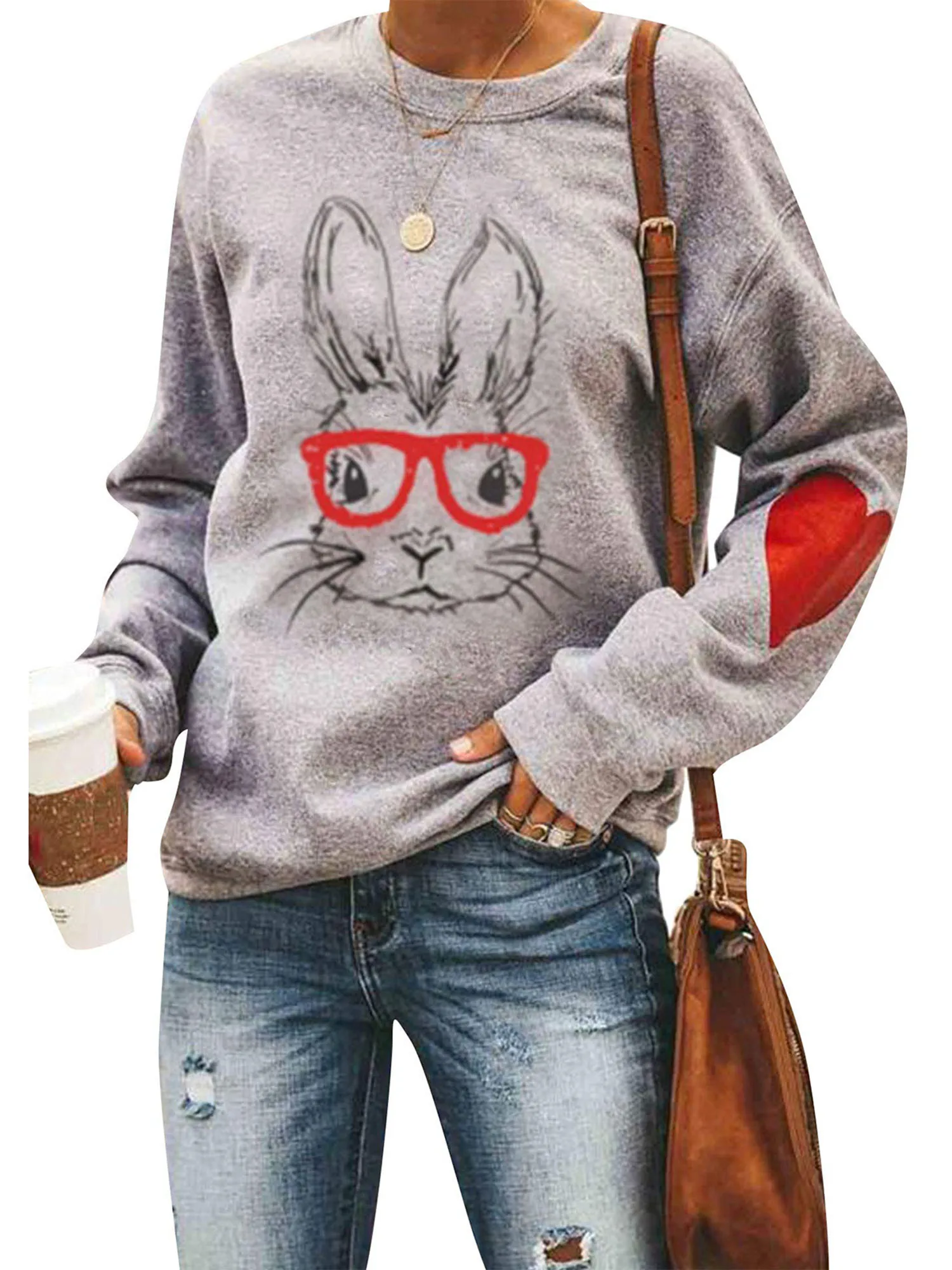 Spring Couple Easter Loose Fit Pullover Sweatshirts Girl Cute Bunny Print Casual Round Neck Tops Female Grey Warm Long Sleeve
Spring Couple Easter Loose Fit Pullover Sweatshirts Girl Cute Bunny Print Casual Round Neck Tops Female Grey Warm Long Sleeve
