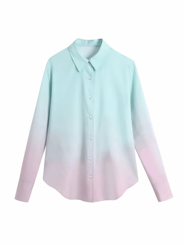 Spring Women Tie Dye Printing Long Sleeve Shirt Female Turndown Collar Blouse Casual Lady Loose Tops Blusas S8669
Spring Women Tie Dye Printing Long Sleeve Shirt Female Turndown Collar Blouse Casual Lady Loose Tops Blusas S8669
