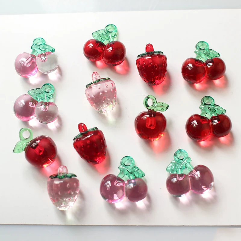 6PCS Mini Transparent Red Pink Apple Strawberry Acrylic Charms DIY Earring Material Accessories Jewelry Making Supplies
6PCS Mini Transparent Red Pink Apple Strawberry Acrylic Charms DIY Earring Material Accessories Jewelry Making Supplies