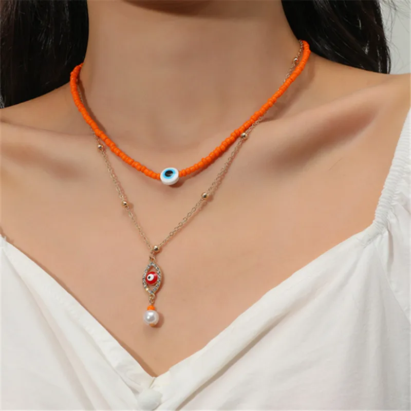 2022 New Fashion Eye of The Devil Multilayer Beaded Necklace Colorful Natural Bohemia Style Necklace
2022 New Fashion Eye of The Devil Multilayer Beaded Necklace Colorful Natural Bohemia Style Necklace