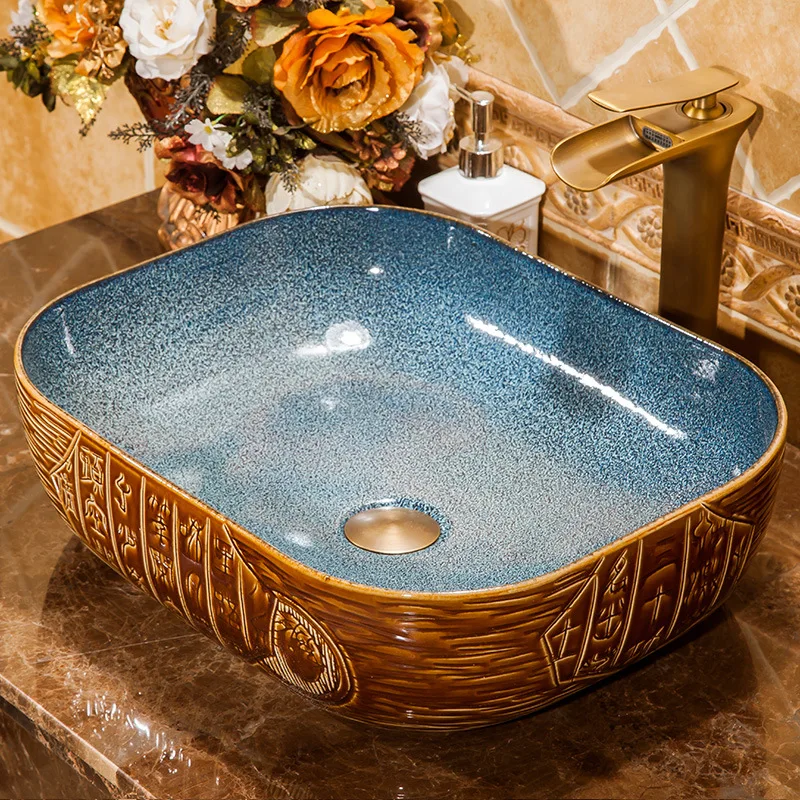 Jingdezhen Ceramic Art Table Basin Wash Basin Rectangular InterPlatform Basin Washbasin Bathroom Hotel Inter-Platform Basin Sink
Jingdezhen Ceramic Art Table Basin Wash Basin Rectangular InterPlatform Basin Washbasin Bathroom Hotel Inter-Platform Basin Sink