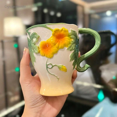 Pastoral Style Enamel Tulip Mug Home Office High-value Ceramic Drinking Mug Breakfast Oatmeal Mug
Pastoral Style Enamel Tulip Mug Home Office High-value Ceramic Drinking Mug Breakfast Oatmeal Mug
