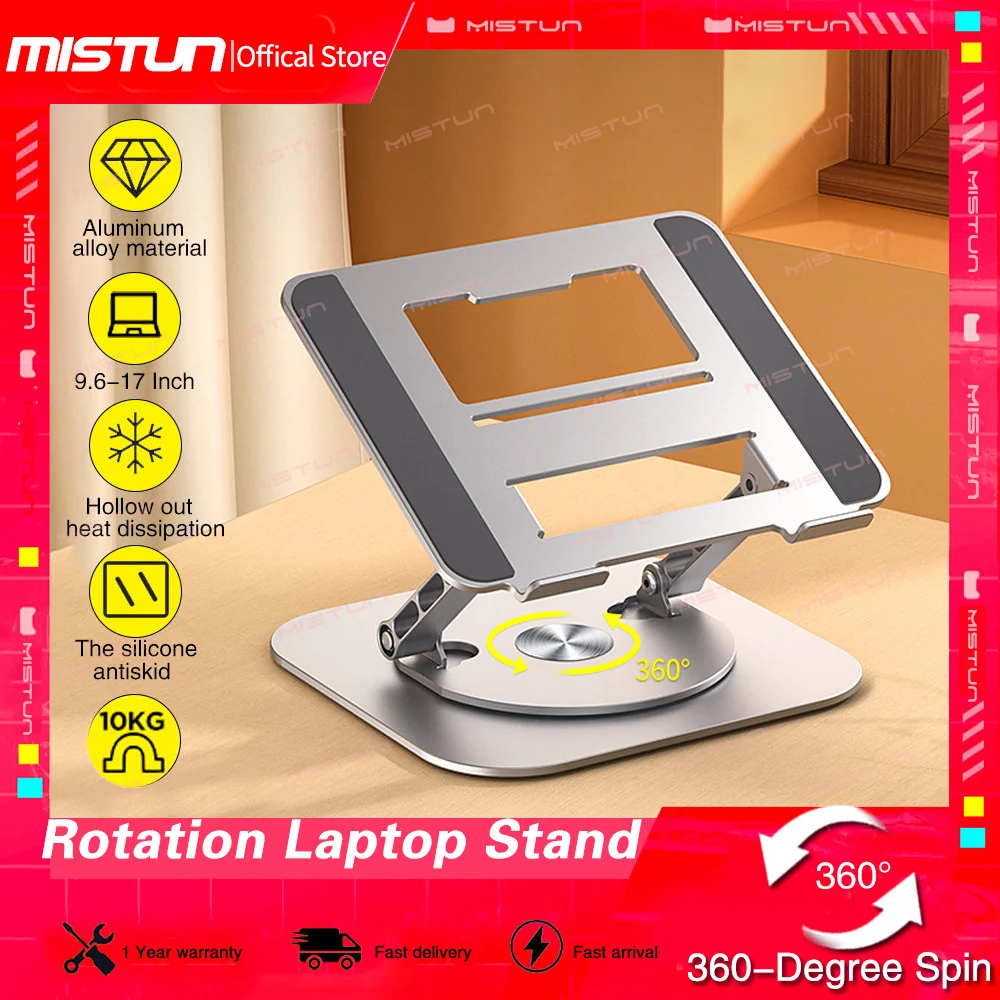 Laptop Stand 360° Free Rotatable Notebook Holder Liftable Aluminum Alloy ipad dual pole Stand Compatible with 9.7-17 Inch Laptop
Laptop Stand 360° Free Rotatable Notebook Holder Liftable Aluminum Alloy ipad dual pole Stand Compatible with 9.7-17 Inch Laptop