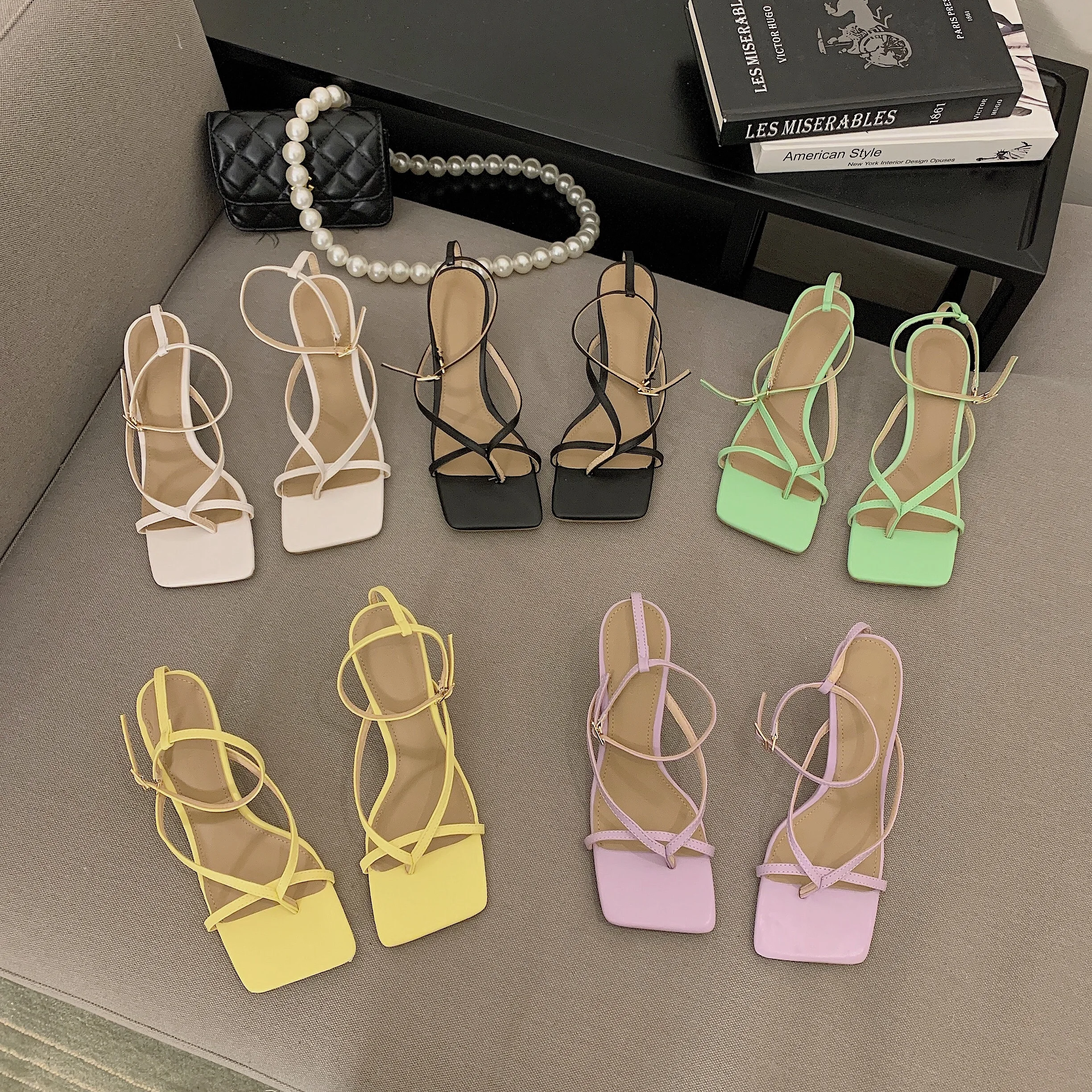 Fashion Women Clip Toe Sandals Solid Color White Black Green Yellow Pink Ankle Strap Summer Outdoor Thin High Heels Pumps Shoes
Fashion Women Clip Toe Sandals Solid Color White Black Green Yellow Pink Ankle Strap Summer Outdoor Thin High Heels Pumps Shoes
