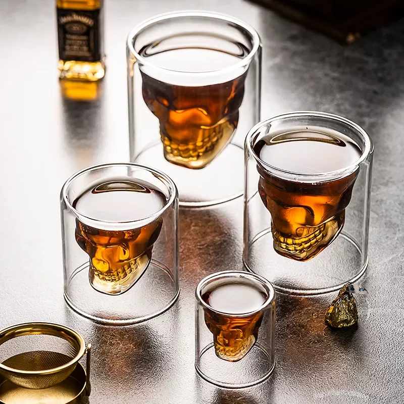 4pc/set skull Head cup double layer coffee Whiskey Vodka Wine mug travel cute christmas mugs tumbler shot glass Milk cup in bulk
4pc/set skull Head cup double layer coffee Whiskey Vodka Wine mug travel cute christmas mugs tumbler shot glass Milk cup in bulk