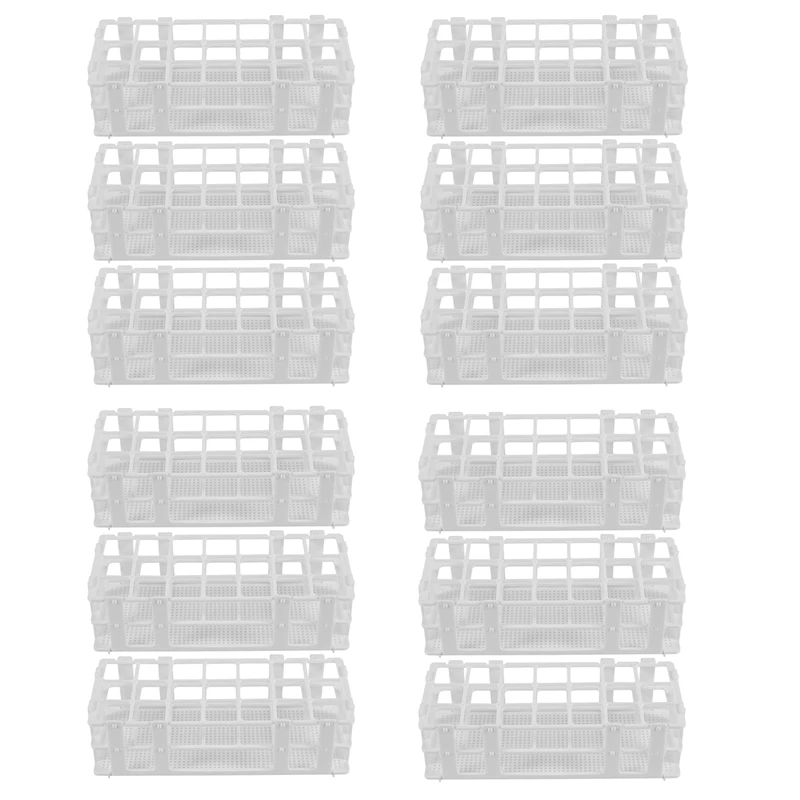 12 Packs Plastic Test Tube Rack, 21 Holes Lab Test Tube Rack Holder For 30Mm Test Tubes, White, Detachable (21 Holes)
12 Packs Plastic Test Tube Rack, 21 Holes Lab Test Tube Rack Holder For 30Mm Test Tubes, White, Detachable (21 Holes)