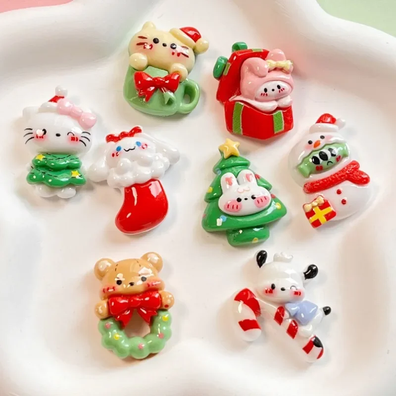 Мультфильм аниме Sanrio Рождественская серия Hello Kitty смоляная нашивка ручной работы