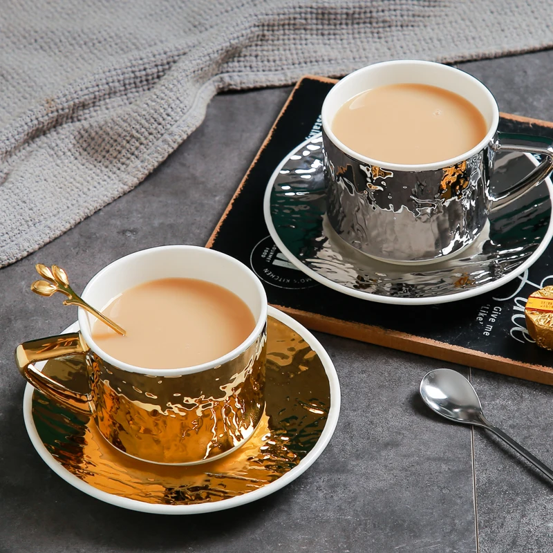 Luxury European Coffee Cup Embossed Ceramic Cup Advanced Feeling Tea Cup And Dish Set With Spoon And Dish Set Cup Package
Luxury European Coffee Cup Embossed Ceramic Cup Advanced Feeling Tea Cup And Dish Set With Spoon And Dish Set Cup Package