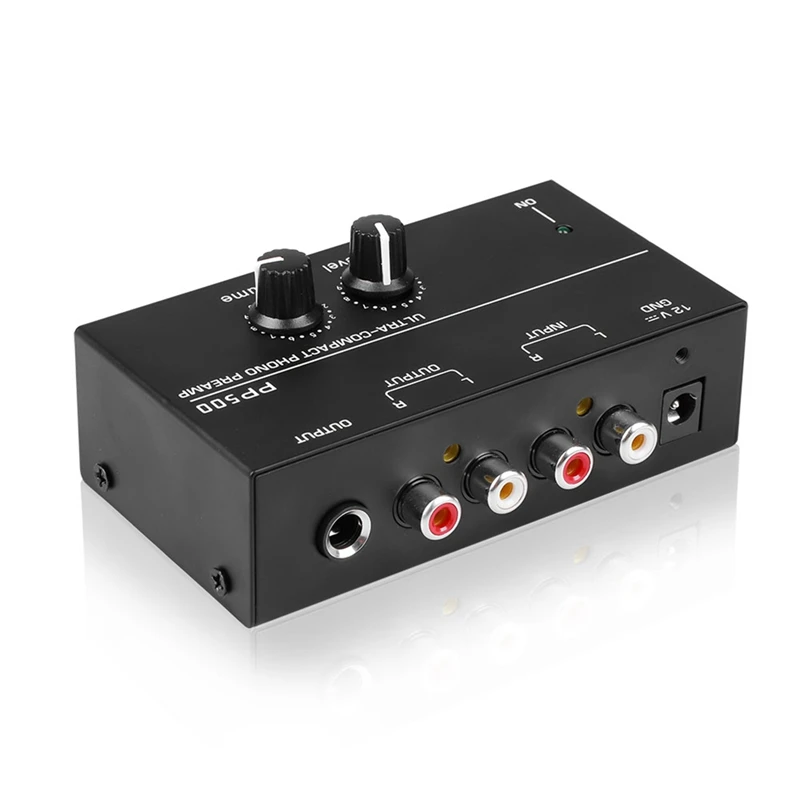 AT41 Ultra-Compact Phono Preamp PP500 With Bass Treble Balance Volume Adjustment Pre-Amp Turntable Preamplificador US Plug
AT41 Ultra-Compact Phono Preamp PP500 With Bass Treble Balance Volume Adjustment Pre-Amp Turntable Preamplificador US Plug