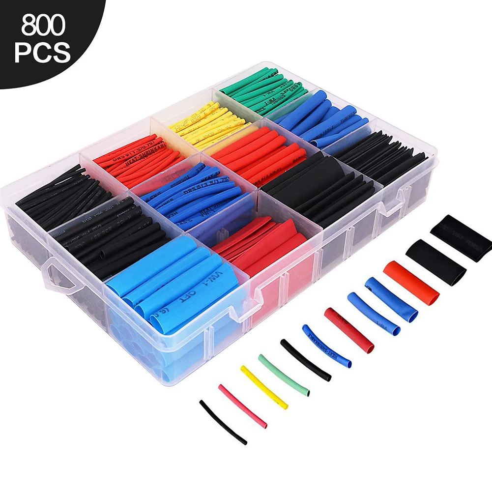 Heat Shrink Tubing Assortment 560/800pcs Kit Electric Insulation Wrap Cable Sleeve
Heat Shrink Tubing Assortment 560/800pcs Kit Electric Insulation Wrap Cable Sleeve