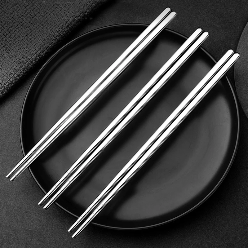 1Pair Chinese Chopsticks 304Stainless Steel Reusable High Temperature Resistant Non-Slip Chopsticks Kits Kitchen Tools
1Pair Chinese Chopsticks 304Stainless Steel Reusable High Temperature Resistant Non-Slip Chopsticks Kits Kitchen Tools