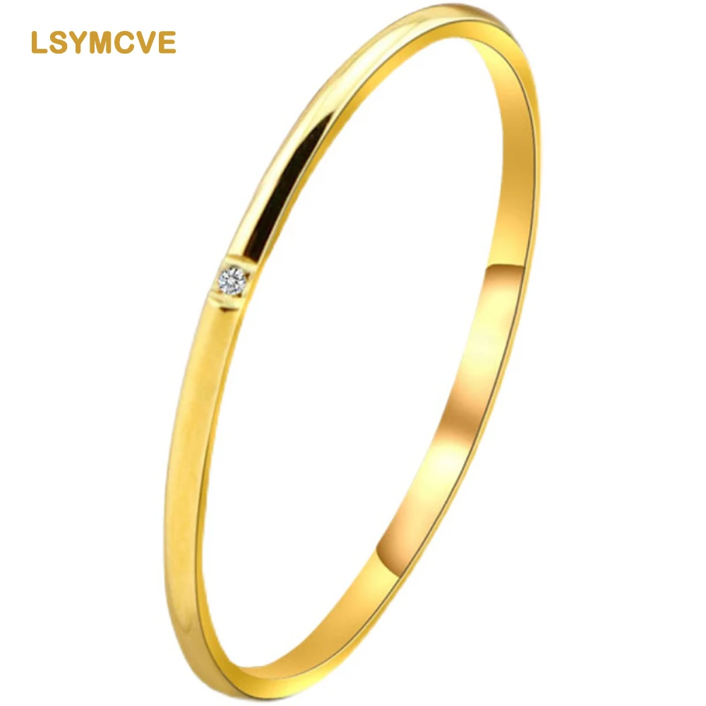 

18k Gold Rose Gold Light Luxury Very Small Diamond Ring Simple Plain Circle Female Ring 18k Gold Thin Circle Tail Ring Moissanit