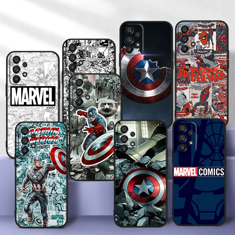 Marvel Captain America For Samsung A14 A54 A34 A73 A53 A33 A23 A13 A32 A72 A52 A32 A22 A03 A02 Silicone Black Phone Case Fundas
Marvel Captain America For Samsung A14 A54 A34 A73 A53 A33 A23 A13 A32 A72 A52 A32 A22 A03 A02 Silicone Black Phone Case Fundas