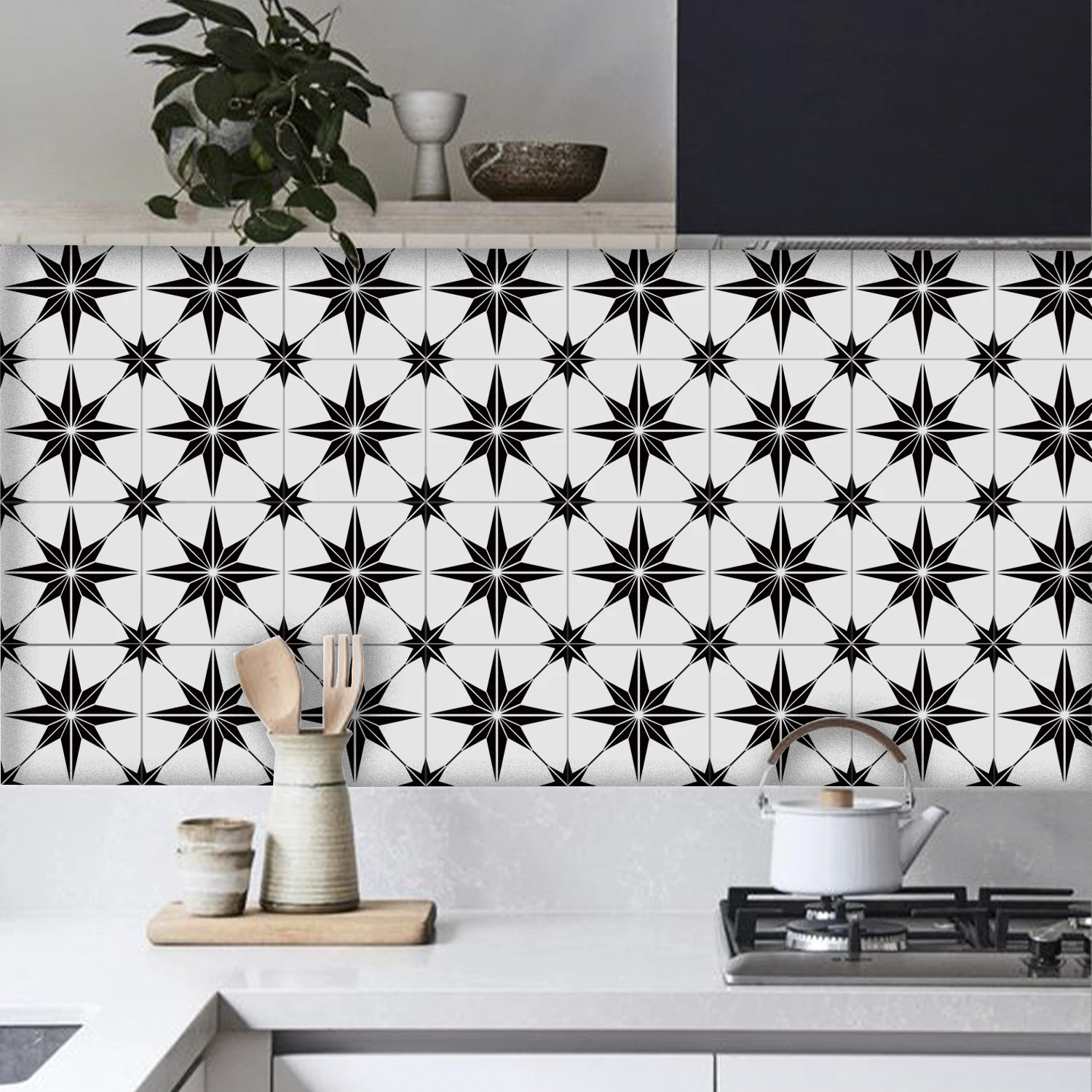 Funlife® Black Star White Pattern 20CM Watterproof Tile Stickers Self-Adhesive Kitchen PVC Backsplash Kitchen Decoration
Funlife® Black Star White Pattern 20CM Watterproof Tile Stickers Self-Adhesive Kitchen PVC Backsplash Kitchen Decoration
