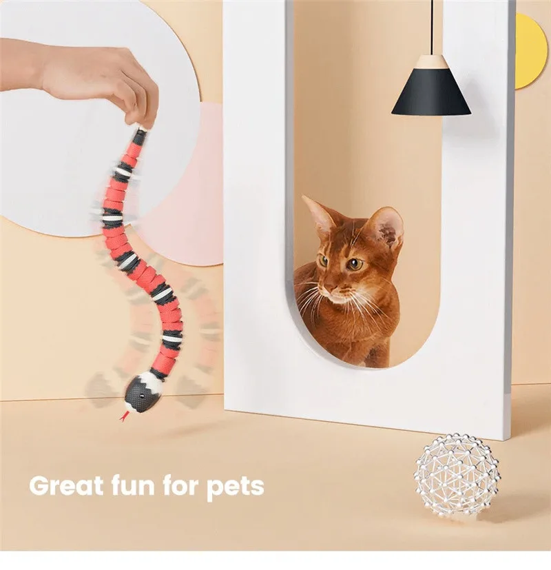 Smart Sensing Snake Interactive Cat Toys Electric Rattlesnake Toys For Cats USB Rechargeable Toys For Pet Game Play Toy
Smart Sensing Snake Interactive Cat Toys Electric Rattlesnake Toys For Cats USB Rechargeable Toys For Pet Game Play Toy
