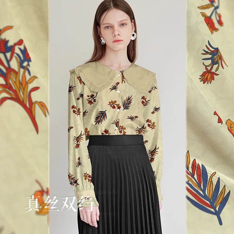 111cm Width Mulberry Silk crepe Inkjet Dress Cloth 
111cm Width Mulberry Silk crepe Inkjet Dress Cloth