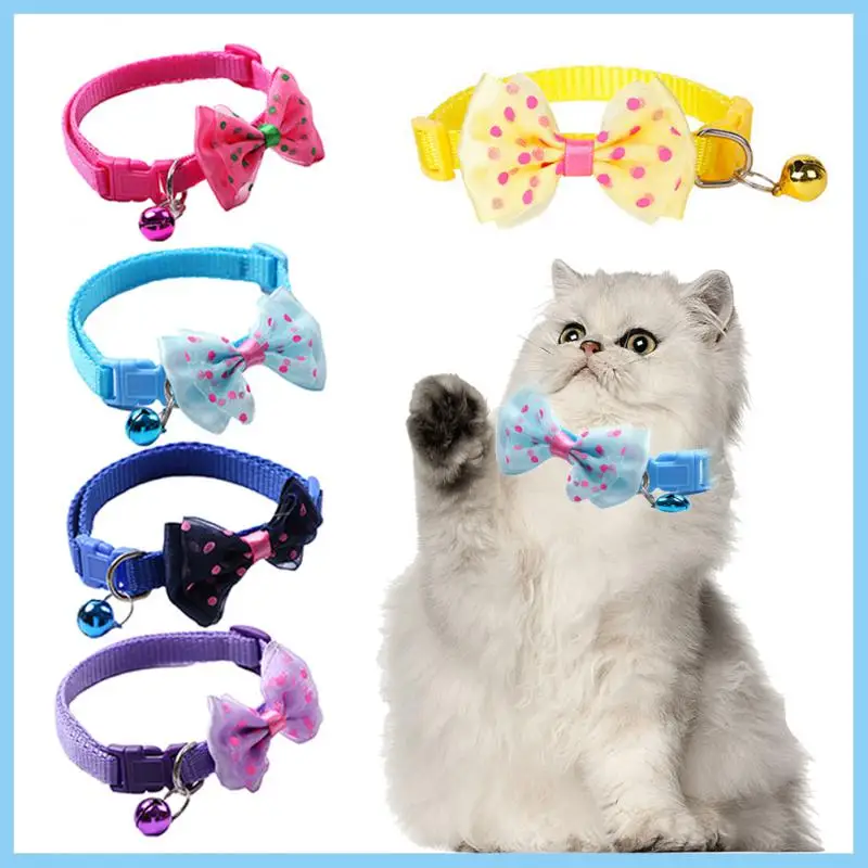 Pet Bow Collar With Bell Colorful Bowknot Adjustable Safety Buckle Pet Collar Cat Bow Headband Collar Pet Products Cat Accessory
Pet Bow Collar With Bell Colorful Bowknot Adjustable Safety Buckle Pet Collar Cat Bow Headband Collar Pet Products Cat Accessory