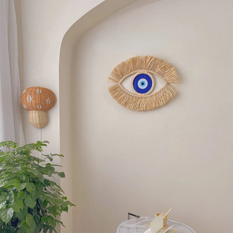Handwoven Devil's Eye Wall Decor Wood Beads Straw Woven Living Room Sofa Background Entryway Wall Hanging Decoration Home Decor
Handwoven Devil's Eye Wall Decor Wood Beads Straw Woven Living Room Sofa Background Entryway Wall Hanging Decoration Home Decor