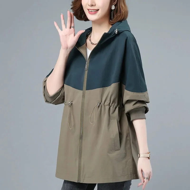 2022 New Autumn Women's Jackets Hooded Long Sleeve Basic Coat Windbreaker Famale Casual Loose Zipper Lightweight Outerwear
2022 New Autumn Women's Jackets Hooded Long Sleeve Basic Coat Windbreaker Famale Casual Loose Zipper Lightweight Outerwear