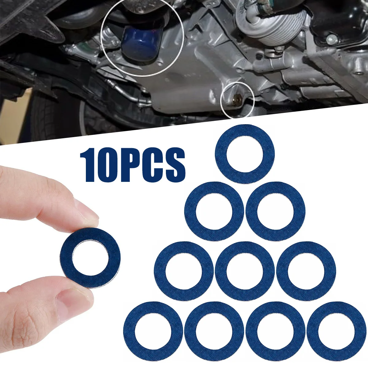 10pcs Oil Drain Gasket for Toyota Lexus Washers Seals Rings Replacement Oil Drain Crush Gasket Seal Hardware Gasket Assortment 
10pcs Oil Drain Gasket for Toyota Lexus Washers Seals Rings Replacement Oil Drain Crush Gasket Seal Hardware Gasket Assortment