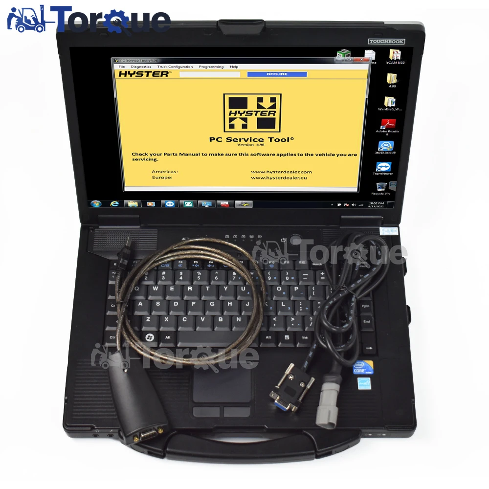 

Forklift Diagnostic kit Yale Hyster PC Service Tool Ifak CAN USB Interface full set with Thoughbook CF52 laptop