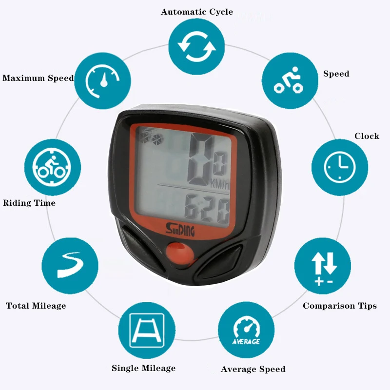 Mountain Bike Stopwatch Riding Speed Speedometer Odometer Chinese And English Models Multi-function Anti-light Rain SD-548B
Mountain Bike Stopwatch Riding Speed Speedometer Odometer Chinese And English Models Multi-function Anti-light Rain SD-548B