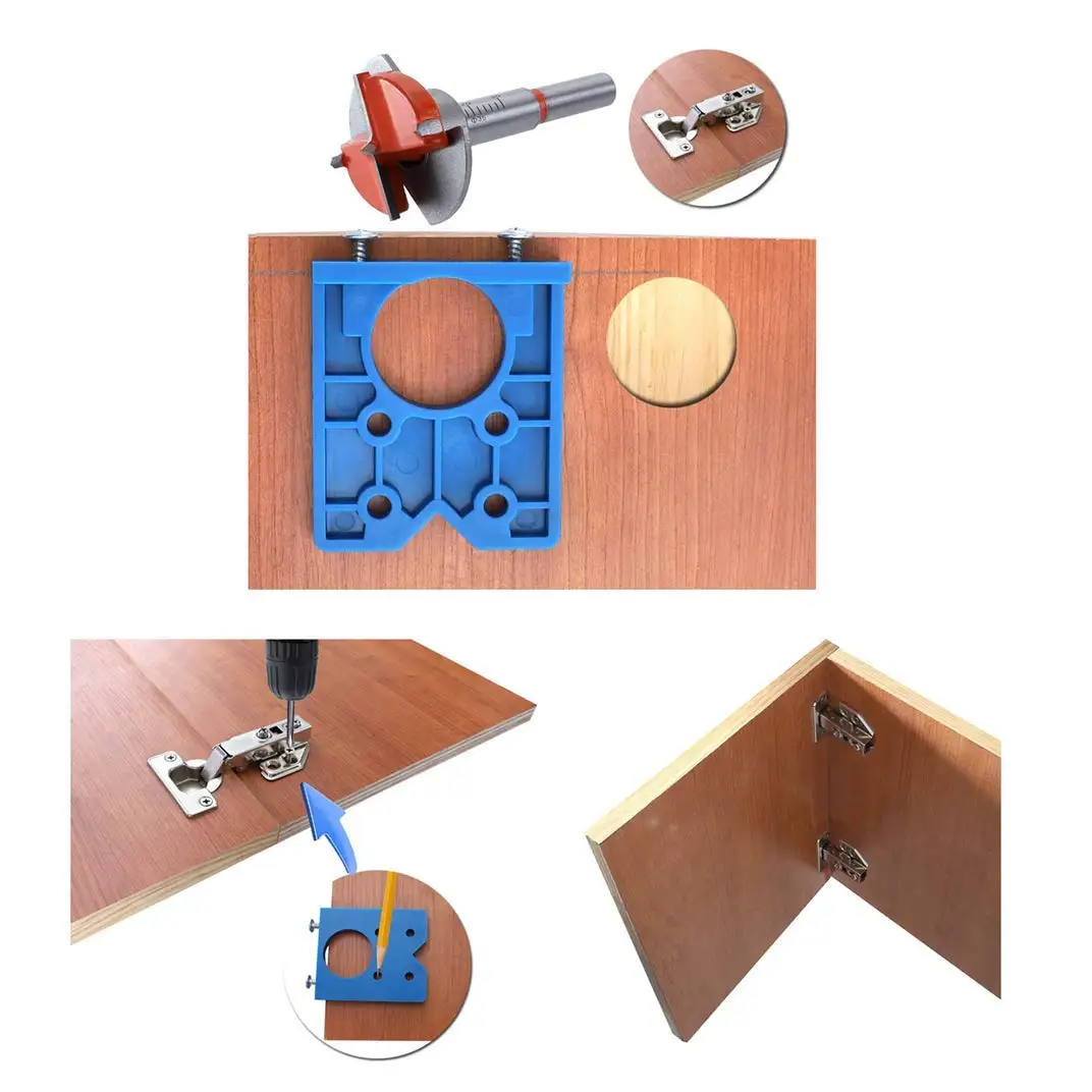 Hinge Drilling Jig Set Concealed Guide Hinge Hole Drilling Locator Woodworking Hole Opener Door Cabinet Accessories Tools
Hinge Drilling Jig Set Concealed Guide Hinge Hole Drilling Locator Woodworking Hole Opener Door Cabinet Accessories Tools