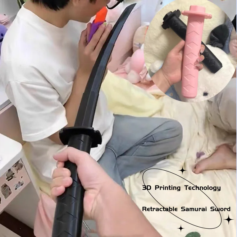 3D Printing Telescopic Samurai Sword Retractable Katana Cosplay Weapon Model Stress Relief Toy Gravity Plastic Knife Gifts Kids
3D Printing Telescopic Samurai Sword Retractable Katana Cosplay Weapon Model Stress Relief Toy Gravity Plastic Knife Gifts Kids