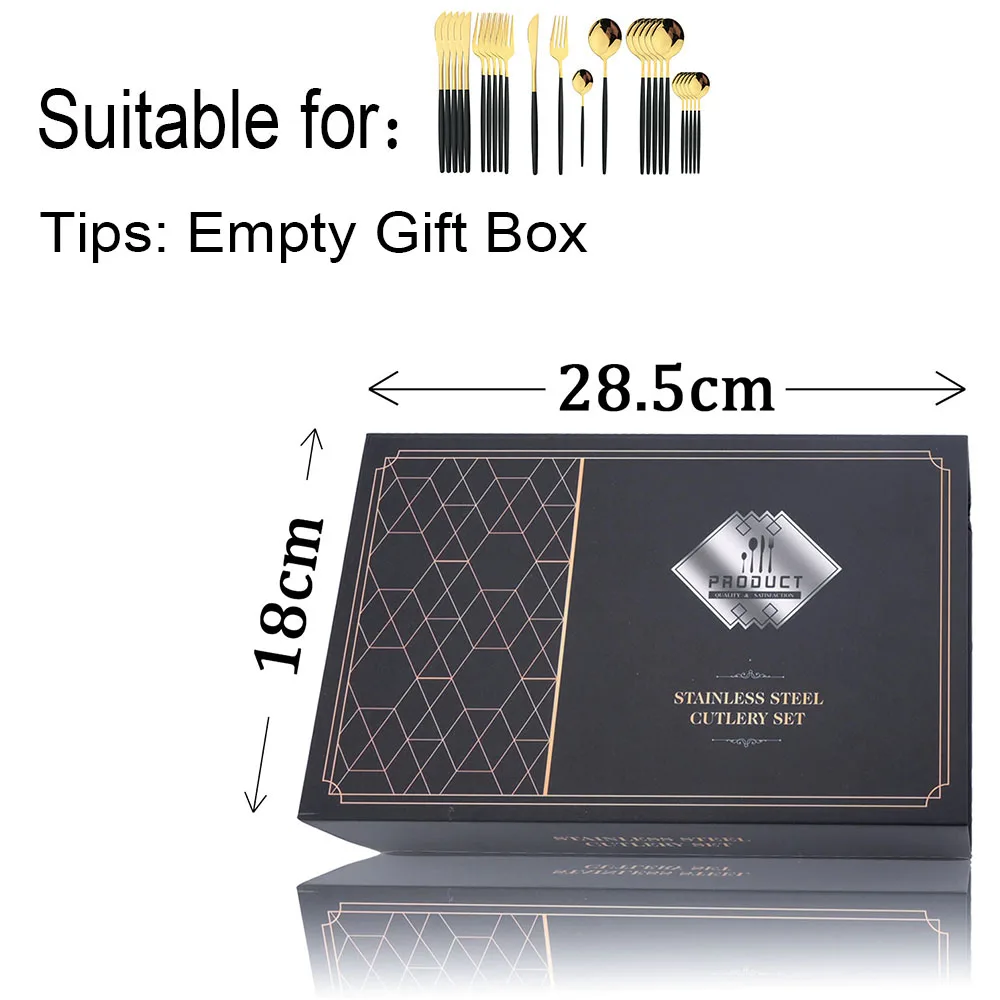 Черная подарочная коробка для столовых приборов
Черная подарочная коробка для столовых приборов