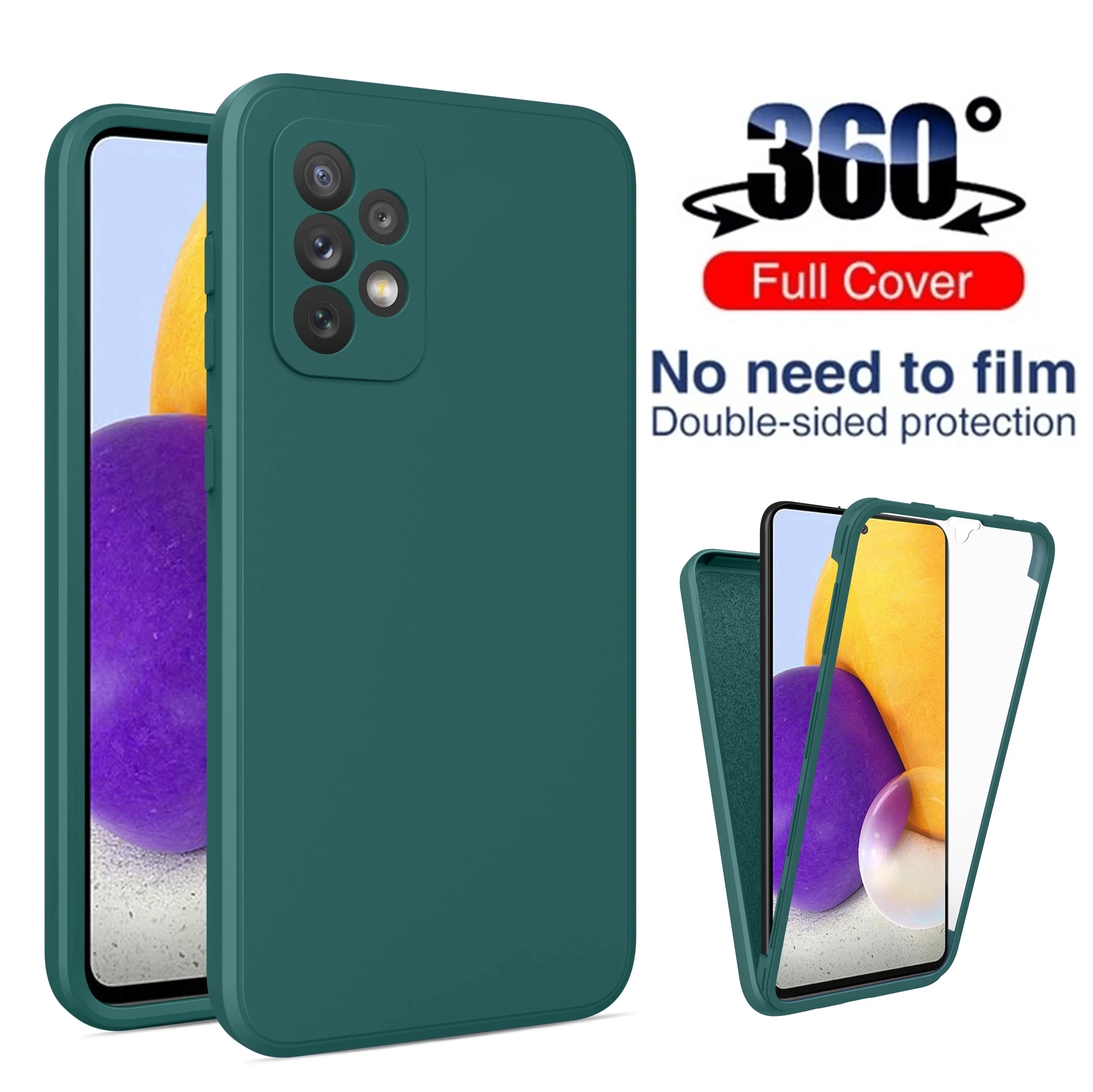 360 Full Body Protection Liquid TPU silicone Phone Cover For Samsung Galaxy S22 S21 FE A72 A52 A32 A51 A71 Shockproof Soft Cover
360 Full Body Protection Liquid TPU silicone Phone Cover For Samsung Galaxy S22 S21 FE A72 A52 A32 A51 A71 Shockproof Soft Cover