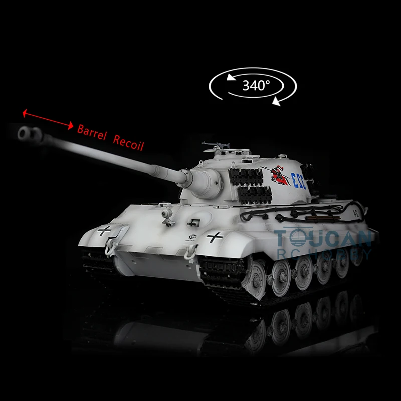 2.4G Henglong 1/16 7.0 Plastic German King Tiger RTR RC Tank Barrel Recoil 3888A Infrared Battle TH17546-SMT7
2.4G Henglong 1/16 7.0 Plastic German King Tiger RTR RC Tank Barrel Recoil 3888A Infrared Battle TH17546-SMT7