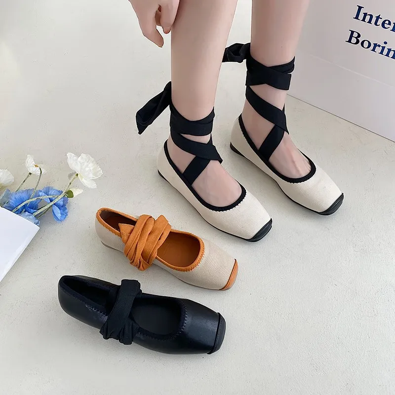 

Women's Ballet Flats Shoes Woman Spring Summer 2023 Casual Sneakers Sandals Fashion Sabot Barefoot Ballerina Comfortable Elegant