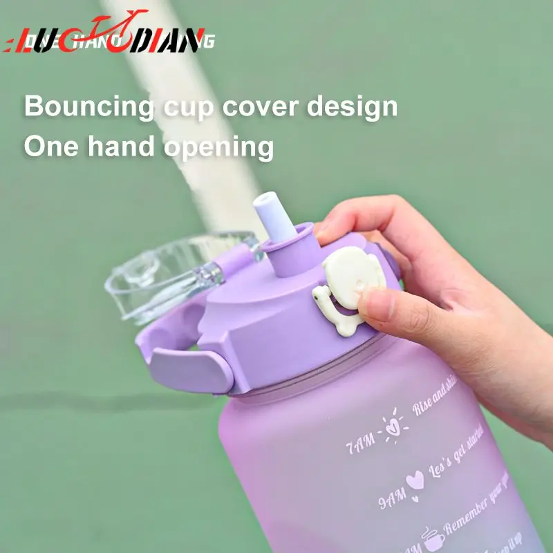 Straw Cup Gradient Plastic Water Cup With Marker Inspirational Beverage Bottle Bottles Outdoor Fitness Sports Bottle
Straw Cup Gradient Plastic Water Cup With Marker Inspirational Beverage Bottle Bottles Outdoor Fitness Sports Bottle