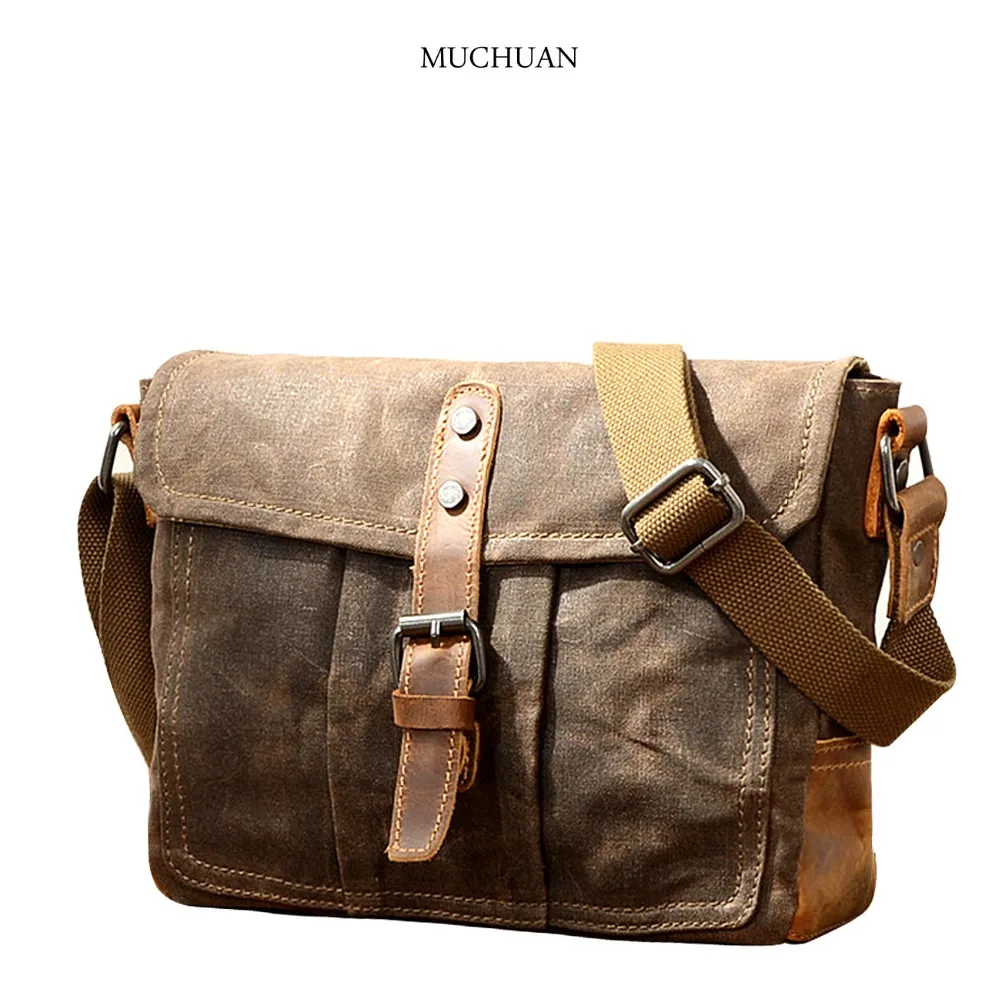 The new waterproof wax canvas bag free bag shoulder bag man simple men satchel male cross section
The new waterproof wax canvas bag free bag shoulder bag man simple men satchel male cross section