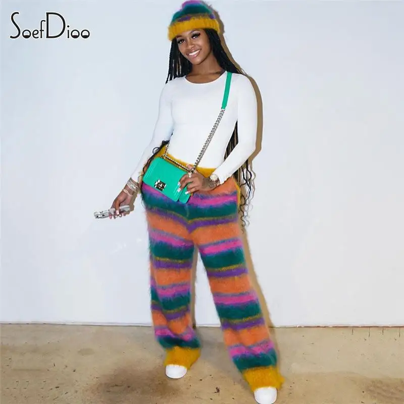Soefdioo Contrast Striped Knitted Elastic High Waist Wide Leg Pants Women Fall 2023 Fashion Baddie Streetwear Trousers Trending
Soefdioo Contrast Striped Knitted Elastic High Waist Wide Leg Pants Women Fall 2023 Fashion Baddie Streetwear Trousers Trending