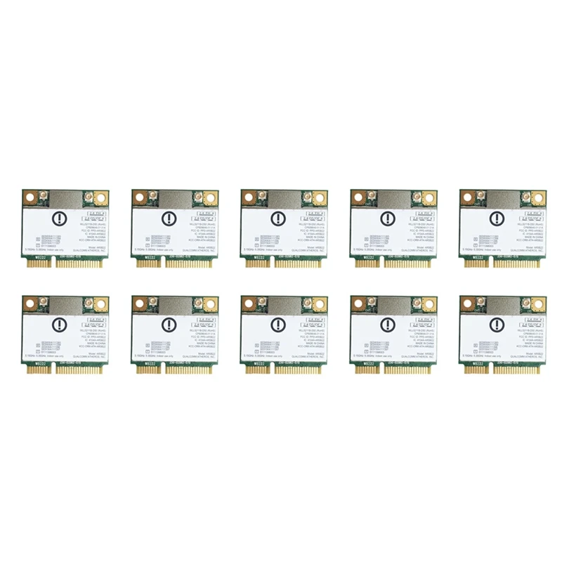 10X AR9462 AR5B22 WB222 Half Mini Pcie 300Mbps+Bluetooth4.0 WLAN Wifi Wireless Card
10X AR9462 AR5B22 WB222 Half Mini Pcie 300Mbps+Bluetooth4.0 WLAN Wifi Wireless Card