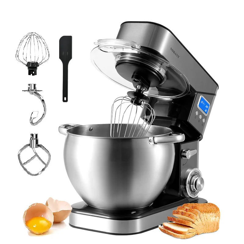 SOKANY 3 In 1 Stand Mixer With Bread Hook Whisk And Beater Digital Screen 2000W High Power 10L Capacity 623E
SOKANY 3 In 1 Stand Mixer With Bread Hook Whisk And Beater Digital Screen 2000W High Power 10L Capacity 623E