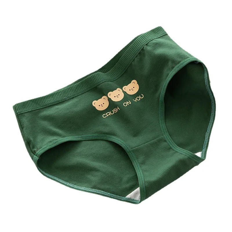 6 pieces of Cute bear novel green girl underwear pure cotton crotch middle waist cute cartoon student underwear
6 pieces of Cute bear novel green girl underwear pure cotton crotch middle waist cute cartoon student underwear