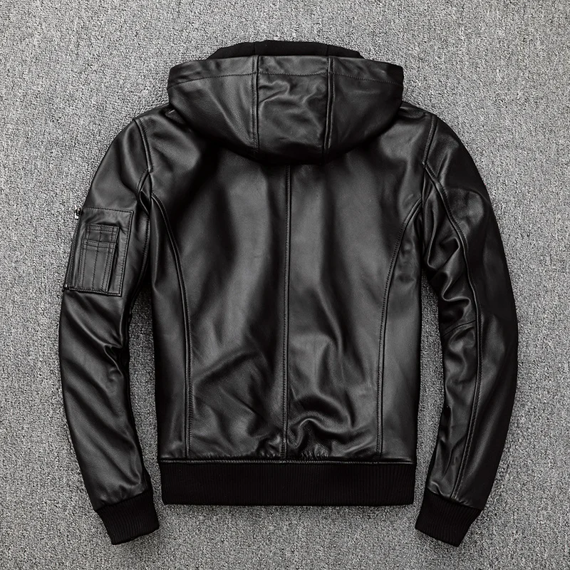 Sheepskin Real Man Jacket Genuine Leather Jackets for Men Spring Autumn Fashion Hooded Black Men's Coat Veste Homme Xhl
Sheepskin Real Man Jacket Genuine Leather Jackets for Men Spring Autumn Fashion Hooded Black Men's Coat Veste Homme Xhl
