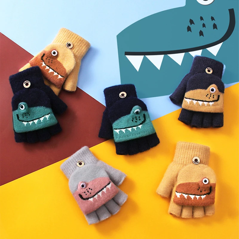 Toddler Kids Winter Knitted Fingerless Cartoon Gloves Cute Cartoon Baby Boys Girls Flip Gloves Warm Children's Mittens 6-10Y
Toddler Kids Winter Knitted Fingerless Cartoon Gloves Cute Cartoon Baby Boys Girls Flip Gloves Warm Children's Mittens 6-10Y