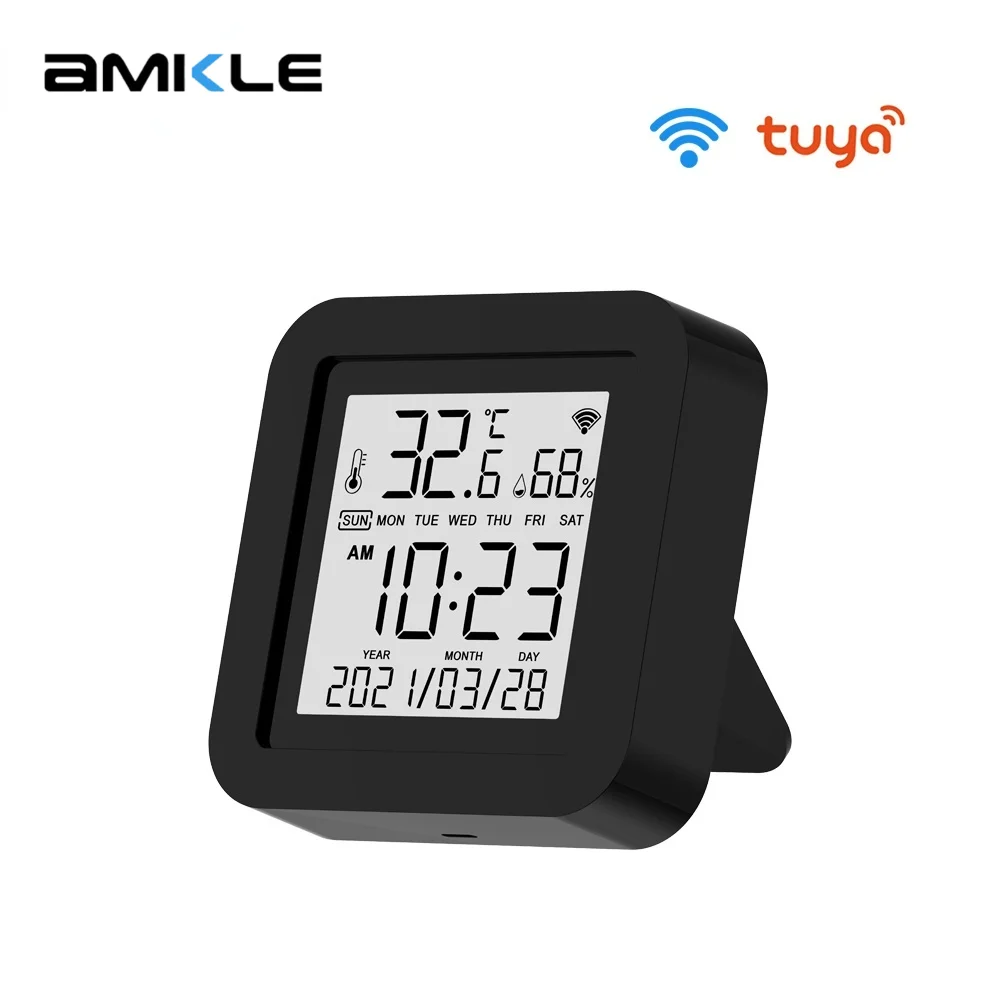 Tuya WiFi IR Remote Control with Temperature Humidity Display, Smart Universal Infrared For AC TV DVD, Alexa Google Home
Tuya WiFi IR Remote Control with Temperature Humidity Display, Smart Universal Infrared For AC TV DVD, Alexa Google Home