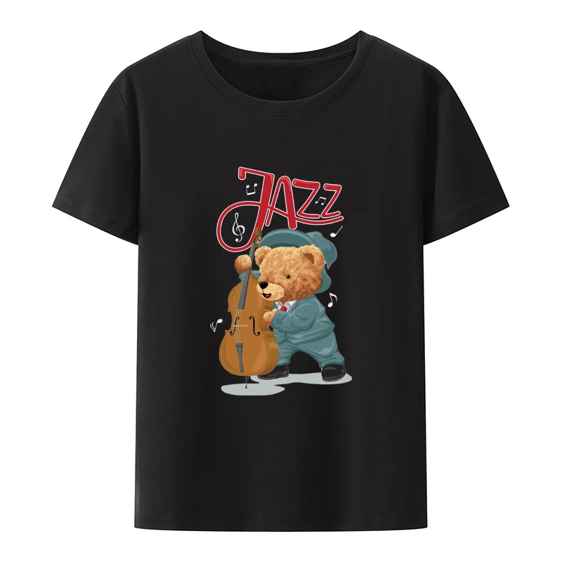 Funny Cartoon Bear Playing Double Bass In Jazz Music Show Print T Shirt Men Women Popular Creative Street Fashion Y2k Camisetas
Funny Cartoon Bear Playing Double Bass In Jazz Music Show Print T Shirt Men Women Popular Creative Street Fashion Y2k Camisetas