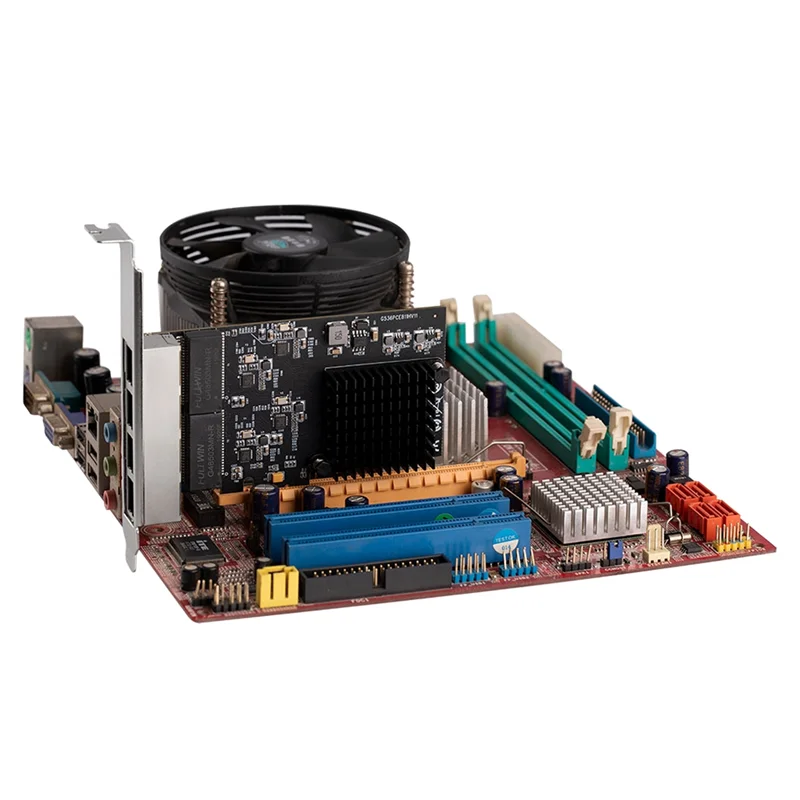 PCIe 4 Ports Gigabit Ethernet Controller Card 1X 1000Mbps NIC RTL8111H Chips with Low Profile Bracket for Desktop
PCIe 4 Ports Gigabit Ethernet Controller Card 1X 1000Mbps NIC RTL8111H Chips with Low Profile Bracket for Desktop