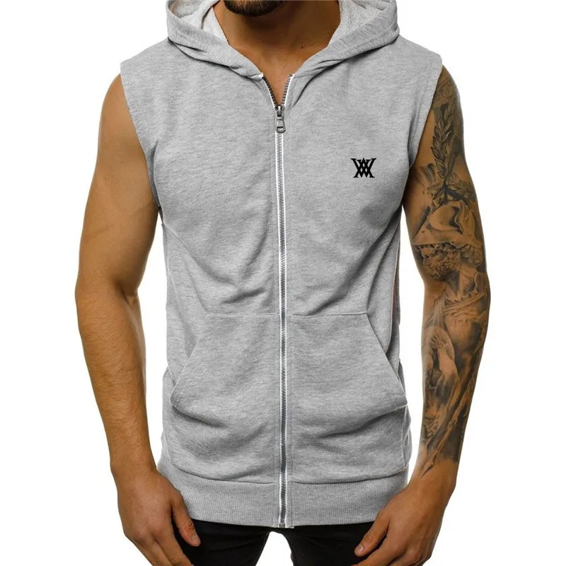 Summer Golf Jacket Vest Men's Hooded Cardigan Slim Fit Sport Coat Fitness Running Sleeveless Zipper Vest Man's Joker Waistcoat
Summer Golf Jacket Vest Men's Hooded Cardigan Slim Fit Sport Coat Fitness Running Sleeveless Zipper Vest Man's Joker Waistcoat