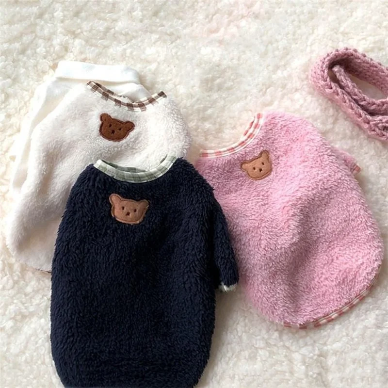 Bear Print Dog Clothing Coral Fleece Warm Cat Sweater Jacket Winter Thicken T-shirt Jacket Pomeranian Teddy Bichon Pet Clothes
Bear Print Dog Clothing Coral Fleece Warm Cat Sweater Jacket Winter Thicken T-shirt Jacket Pomeranian Teddy Bichon Pet Clothes